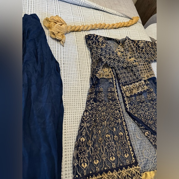 Limelight large dark blue four piece outfit new Pakistani Indian - Picture 7 of 8